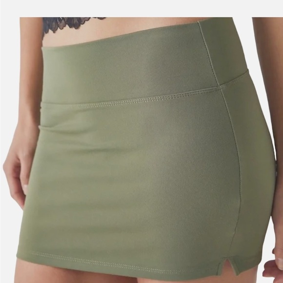 Free People Dresses & Skirts - Free People Green Mini Pencil Skirt with Slit